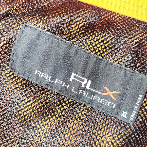 Ralph Lauren RLX Cargo Snap Board Shorts Nylon Orange Size X Large Y2K - Picture 3 of 8